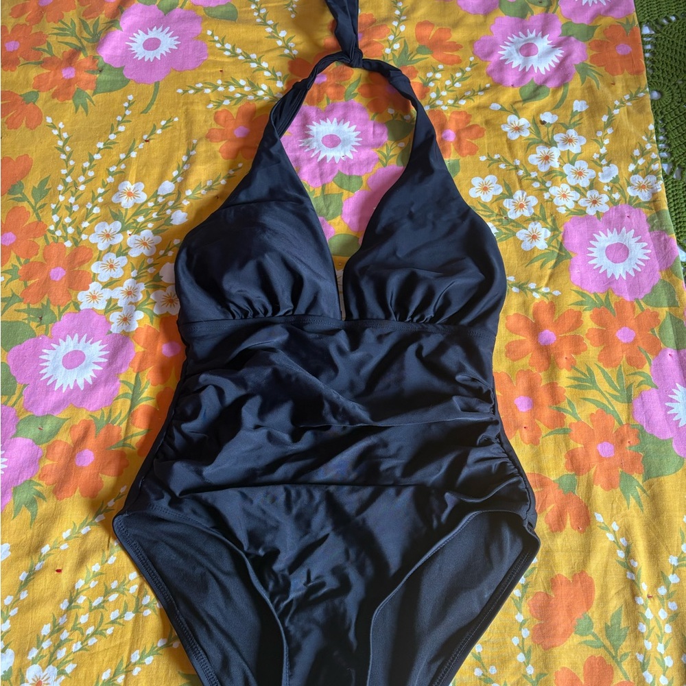 DKNY Black One-Piece Swimsuit